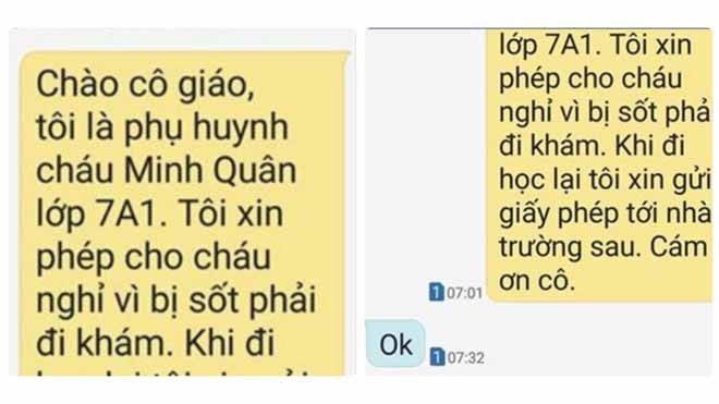 Giáo viên nhắn tin Ok trả lời phụ huynh Thầy cô đâu phải là thánh