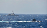 Lần đầu tiên Mỹ và Nhật Bản phối hợp diễn tập chống tàu ngầm trên Biển Đông