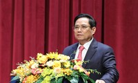 Thủ tướng Phạm Minh Chính phát biểu tại hội nghị. (Ảnh: Như Ý)