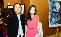 Vợ chồng ca sĩ Hà Phương. 