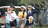Hoa hậu Ngọc Hân, Jennifer Phạm và người đẹp Thanh Tú hào hứng chuẩn bị tranh tài trên sân Golf