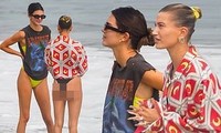 Kendall Jenner thả dáng tuyệt đẹp cùng vợ Justin Bieber trên biển