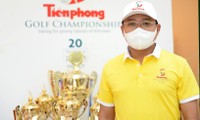Gương mặt trẻ Việt Nam tiêu biểu năm 2020 Nguyễn Trung Đức tham gia giải Tiền Phong Golf Championship. Ảnh: Dương Triều