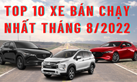 Top 10 ô tô bán chạy nhất tháng 8 tại Việt Nam