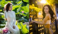 Mai Phương Thuý khoe eo thon sexy, Nguyễn Thị Loan đẹp dịu dàng với áo dài giữa đầm sen
