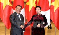 Chủ tịch Quốc hội Nguyễn Thị Kim Ngân và Chủ tịch Hạ viện Nhật Bản Oshima Tadamori. Ảnh: TTXVN.