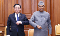 Hình ảnh Chủ tịch Quốc hội Vương Đình Huệ hội kiến Tổng thống Ấn Độ