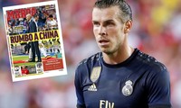 Gareth Bale trên đường đến Trung Quốc thi đấu.