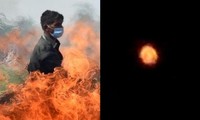 Chưa hết lửa ở mặt đất, quả cầu lửa lại xuất hiện trên bầu trời Ấn Độ, nhiều người lo sợ