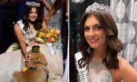 Nữ sinh 17 tuổi bị động kinh giành vương miện Hoa hậu tuổi teen, lên nhận giải cùng thú cưng