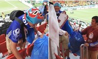 Đi xem World Cup, khán giả Nhật Bản ở lại dọn rác tại sân vận động khiến ai cũng ngưỡng mộ