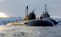 Tàu ngầm hạt nhân Orel của Nga. Ảnh: AP