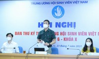 Anh Bùi Quang Huy, Bí thư thường trực T.Ư Đoàn, Chủ tịch T.Ư Hội SVVN phát biểu tại hội nghị. Ảnh: Dương Triều 