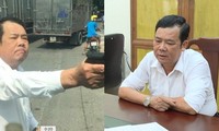 Ông Sướng chĩa súng đe dọa tài xế đi đường ở thành phố Bắc Ninh