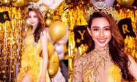 Miss Grand 2021 Thùy Tiên khoe sắc lộng lẫy, chia sẻ cảm xúc đón năm mới xa nhà