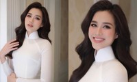 Bạn có nhận ra sự khác biệt trên khuôn mặt Hoa hậu Đỗ Thị Hà trong loạt ảnh áo dài này?