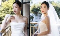 Cận cảnh 2 mẫu váy cưới đẹp lộng lẫy được Hoa hậu Đỗ Mỹ Linh diện trong ngày trọng đại