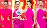 Hoa hậu Đỗ Mỹ Linh, Tiểu Vy, H’Hen Niê, Ngọc Châu khoe sắc với các thiết kế hồng đỏ