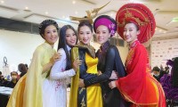 Nhan sắc 5 cựu Hoa hậu xinh đẹp tài năng của Hoa Hậu Việt Nam trong màn trình diễn áo dài
