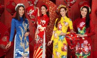 Ngắm dàn người đẹp Hoa hậu Hoàn vũ khoe sắc rạng ngời trong bộ ảnh Tết Tân Sửu