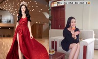 Hoa hậu Đỗ Thị Hà “mời mọi người ăn cam”, nhưng ai cũng chú ý đến đôi chân 1m11 trứ danh của nàng hậu