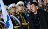 Tổng thống Philippines Rodrigo Duterte đến Moscow trong chuyến thăm chính thức Nga. Ảnh: CNN