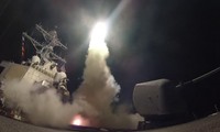 Tên lửa Mỹ không kích Syria hồi năm 2017. Ảnh: Hải quân Mỹ