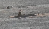 Tàu ngầm USS Connecticut cập cảng San Diego ngày 12/12. Ảnh: Twitter