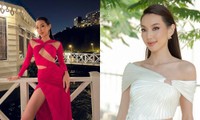 Bí quyết nào giúp Hoa hậu Thùy Tiên tỏa sáng rực rỡ, dù đứng cạnh Hoa hậu Peru cao 1m82?