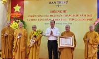 Ban Trị sự Giáo hội Phật giáo Việt Nam quận 3 và 2 cá nhân nhận bằng khen của Thủ tướng Chính phủ