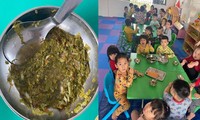 Hình ảnh bữa ăn của trẻ tại Trường mầm non Dương Quan. Ảnh: Phụ huynh cung cấp