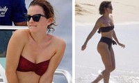 Hiếm hoi mặc bikini, Emma Watson bị nhận xét giống &apos;đàn ông&apos;