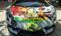 &apos;Siêu bò&apos; Lamborghini Aventador đổi màu sơn ủng hộ tuyển Việt Nam