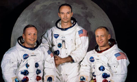 Từ trái qua, phi hành gia Neil Amstrong, Michael Collins và Edwin E. Aldrin. (Ảnh: NASA)