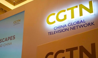 Logo của CGTN. (Ảnh: Straitstimes)