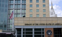 Đại sứ quán Mỹ ở Mátxcơva. (Ảnh: ABC)