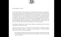 Hình ảnh công hàm của New Zealand gửi lên Liên Hợp quốc