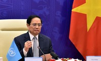 Thủ tướng Phạm Minh Chính dự phiên thảo luận. (Ảnh: Mofa)