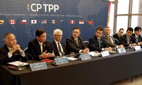 Đại diện các quốc gia CPTPP trong cuộc họp báo tại Santiago, Chile, năm 2019. (Ảnh: Reuters)