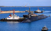 Hải quân Mỹ công bố bức ảnh tàu ngầm hạt nhân lớp Ohio USS Nevada thăm đảo Guam ngày 15/1