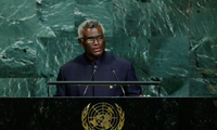 Thủ tướng quần đảo Solomon Manasseh Sogavare. (Ảnh: Reuters)