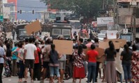 Biểu tình đang lan rộng ở Sri Lanka vì khủng hoảng kinh tế. (Ảnh: Reuters)