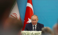 Tổng thống Nga Vladimir Putin phát biểu tại Thổ Nhĩ Kỳ ngày 19/7. (Ảnh: Reuters)