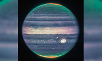 Sao Mộc hiện lên rõ nét trong bức ảnh mới được kính viễn vọng James Webb chụp. (Ảnh: NASA)
