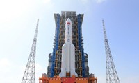 Khoang Mộng Thiên được đưa lên bằng tên lửa Trường Chinh-5B Y7 từ đảo Hải Nam. (Ảnh: Xinhua)