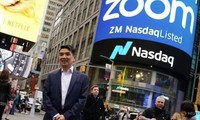 CEO Zoom Eric Yuan đăng bức ảnh trước trụ sở sàn chứng khoán Nasdaq tháng 4/2019 và khẳng định mình là công dân Mỹ. (Ảnh: Reuters)
