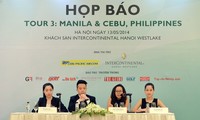 Buổi họp báo công bố chuyến đi tại khách sạn Intercontinential Hanoi Westlake chiều 13/5. 