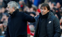 Mourinho và Conte không còn giận nhau. Ảnh: Reuters.