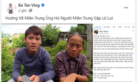 Bà Tân Vlog và con trai ủng hộ miền Trung 50 triệu đồng qua tài khoản của Thủy Tiên 