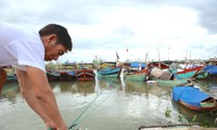 Ngư dân Hà Tĩnh hối hả neo thuyền chống bão Côn Sơn